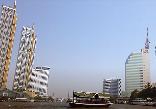 View of Bangkok from water